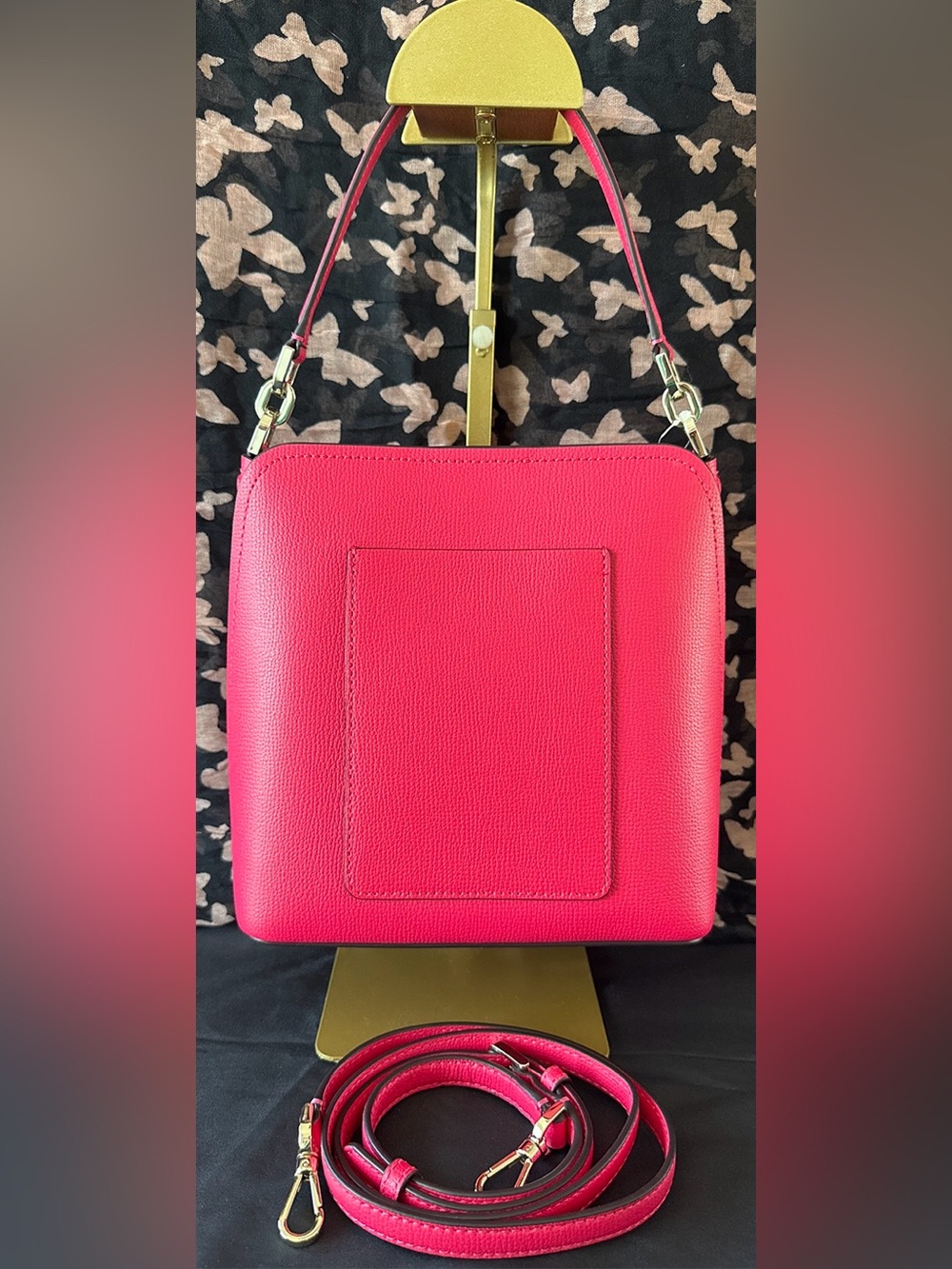 kate spade Small Bikini Pink Pebbled Leather Bag - Picture 2 of 11